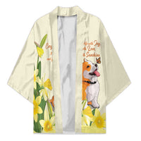 Personalised Wales Corgi and Daffodil Kimono Welsh Dog Lovers - Wonder Print Shop