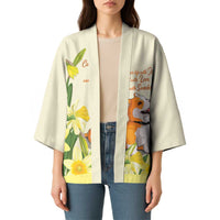 Personalised Wales Corgi and Daffodil Kimono Welsh Dog Lovers - Wonder Print Shop