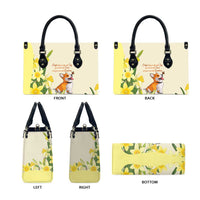 Wales Corgi and Daffodil Leather Bag Welsh Dog Lovers - Wonder Print Shop