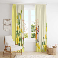 Wales Corgi and Daffodil Window Curtain Welsh Dog Lovers - Wonder Print Shop