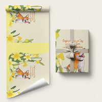 Wales Corgi and Daffodil Wrapping Paper Welsh Dog Lovers - Wonder Print Shop