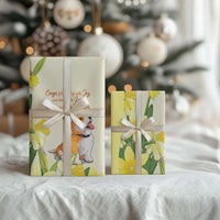 Wales Corgi and Daffodil Wrapping Paper Welsh Dog Lovers - Wonder Print Shop