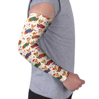 Wales Corgi Christmas Arm Sleeves Nadolig Llawen Welsh Dog Seamless Vibes - Wonder Print Shop