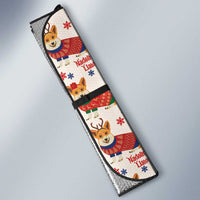 Wales Corgi Christmas Auto Sun Shade Nadolig Llawen Welsh Dog Seamless Vibes - Wonder Print Shop