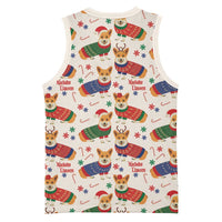Wales Corgi Christmas Basketball Jersey Nadolig Llawen Welsh Dog Seamless Vibes - Wonder Print Shop