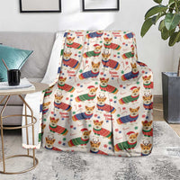 Wales Corgi Christmas Blanket Nadolig Llawen Welsh Dog Seamless Vibes - Wonder Print Shop