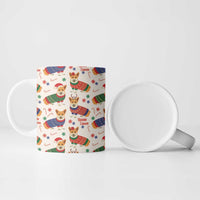 Wales Corgi Christmas Ceramic Mug Nadolig Llawen Welsh Dog Seamless Vibes - Wonder Print Shop