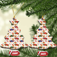 Wales Corgi Christmas Ceramic Ornament Nadolig Llawen Welsh Dog Seamless Vibes - Wonder Print Shop