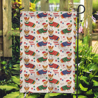 Wales Corgi Christmas Garden Flag Nadolig Llawen Welsh Dog Seamless Vibes - Wonder Print Shop