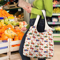 Wales Corgi Christmas Grocery Bag Nadolig Llawen Welsh Dog Seamless Vibes - Wonder Print Shop