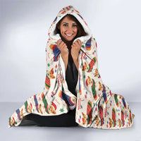 Wales Corgi Christmas Hooded Blanket Nadolig Llawen Welsh Dog Seamless Vibes - Wonder Print Shop