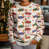 Wales Corgi Christmas Kid Ugly Christmas Sweater Nadolig Llawen Welsh Dog Seamless Vibes - Wonder Print Shop