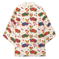 Wales Corgi Christmas Kimono Nadolig Llawen Welsh Dog Seamless Vibes - Wonder Print Shop