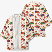 Wales Corgi Christmas Kimono Nadolig Llawen Welsh Dog Seamless Vibes - Wonder Print Shop