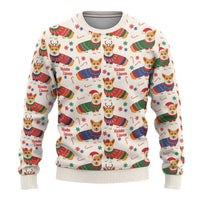 Wales Corgi Christmas Ugly Christmas Sweater Nadolig Llawen Welsh Dog Seamless Vibes - Wonder Print Shop