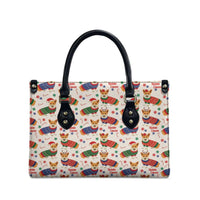 Wales Corgi Christmas Leather Bag Nadolig Llawen Welsh Dog Seamless Vibes - Wonder Print Shop