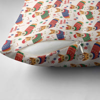 Wales Corgi Christmas Pillow Cover Nadolig Llawen Welsh Dog Seamless Vibes - Wonder Print Shop