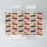 Wales Corgi Christmas Tablecloth Nadolig Llawen Welsh Dog Seamless Vibes - Wonder Print Shop