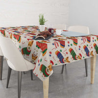 Wales Corgi Christmas Tablecloth Nadolig Llawen Welsh Dog Seamless Vibes - Wonder Print Shop