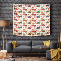 Wales Corgi Christmas Tapestry Nadolig Llawen Welsh Dog Seamless Vibes - Wonder Print Shop