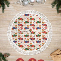 Wales Corgi Christmas Tree Skirt Nadolig Llawen Welsh Dog Seamless Vibes - Wonder Print Shop