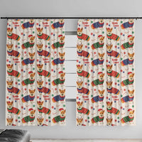 Wales Corgi Christmas Window Curtain Nadolig Llawen Welsh Dog Seamless Vibes - Wonder Print Shop