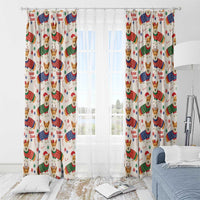Wales Corgi Christmas Window Curtain Nadolig Llawen Welsh Dog Seamless Vibes - Wonder Print Shop