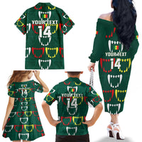Custom Senegal Football Family Matching Off Shoulder Long Sleeve Dress and Hawaiian Shirt 2024 Culture Pour Home Style - Wonder Print Shop