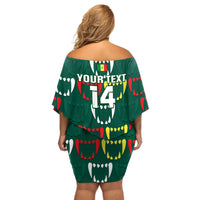 Custom Senegal Football Off Shoulder Short Dress 2024 Culture Pour Home Style - Wonder Print Shop