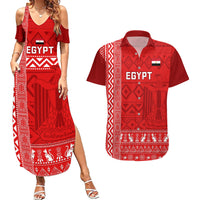 Egypt Football Couples Matching Summer Maxi Dress and Hawaiian Shirt 2024 Go Champions Pharaohs Egyptian Patterns - Wonder Print Shop