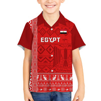Egypt Football Family Matching Puletasi and Hawaiian Shirt 2024 Go Champions Pharaohs Egyptian Patterns - Wonder Print Shop