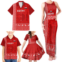 Egypt Football Family Matching Tank Maxi Dress and Hawaiian Shirt 2024 Go Champions Pharaohs Egyptian Patterns - Wonder Print Shop