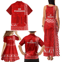 Egypt Football Family Matching Tank Maxi Dress and Hawaiian Shirt 2024 Go Champions Pharaohs Egyptian Patterns - Wonder Print Shop