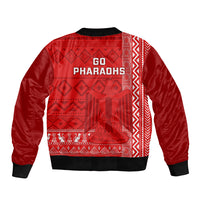 Egypt Football Sleeve Zip Bomber Jacket 2024 Go Champions Pharaohs Egyptian Patterns - Wonder Print Shop