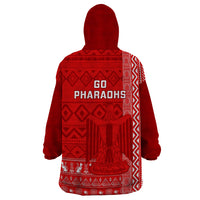 Egypt Football Wearable Blanket Hoodie 2024 Go Champions Pharaohs Egyptian Patterns - Wonder Print Shop