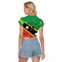 Custom Saint Kitts and Nevis Football Raglan Cropped T Shirt 2025 Go Sugar Boyz