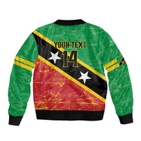 Custom Saint Kitts and Nevis Football Sleeve Zip Bomber Jacket 2025 Go Sugar Boyz