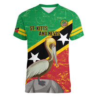 Custom Saint Kitts and Nevis Football Women V-Neck T-Shirt 2025 Go Sugar Boyz