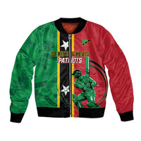 Custom Saint Kitts and Nevis Cricket Bomber Jacket Go Champions Patriots
