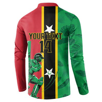 Custom Saint Kitts and Nevis Cricket Button Sweatshirt Go Champions Patriots