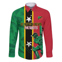 Custom Saint Kitts and Nevis Cricket Family Matching Off Shoulder Short Dress and Hawaiian Shirt Go Champions Patriots