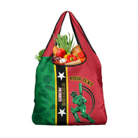 Custom Saint Kitts and Nevis Cricket Grocery Bag Go Champions Patriots