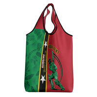 Custom Saint Kitts and Nevis Cricket Grocery Bag Go Champions Patriots