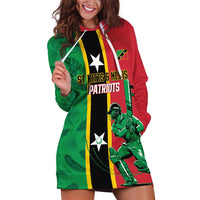 Custom Saint Kitts and Nevis Cricket Hoodie Dress Go Champions Patriots