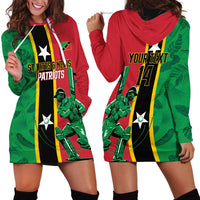 Custom Saint Kitts and Nevis Cricket Hoodie Dress Go Champions Patriots