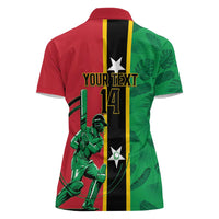 Custom Saint Kitts and Nevis Cricket Women Polo Shirt Go Champions Patriots