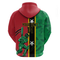 Custom Saint Kitts and Nevis Cricket Zip Hoodie Go Champions Patriots