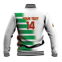 Custom Suriname Football Baseball Jacket 2025 Go Natio White Color