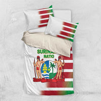 Custom Suriname Football Bedding Set 2025 Go Natio White Color