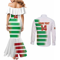 Custom Suriname Football Couples Matching Mermaid Dress and Long Sleeve Button Shirt 2025 Go Natio White Color
